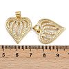 Brass Micro Pave Cubic Zirconia Pendants ZIRC-I367-07G-18-3