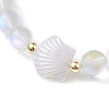 8mm Round Synthetic Moonstone Beaded Stretch Bracelets BJEW-JB10374-3