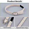 2 Pairs 2 Colors Leather Shoelace Bands FIND-CP0002-69-6