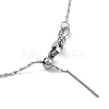 Ion Plating(IP) Adjustable 304 Stainless Steel Serpentine Chain Necklaces NJEW-K270-04P-4