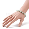 Natural Green Aventurine Heart Beaded Bracelet BJEW-JB08697-03-3