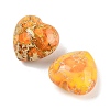 Dyed Natural Imperial Jasper Heart Palm Stone G-Q021-03E-2