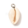 Natural Cowrie Shell Pendants X-PALLOY-JF00940-02-1