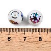 Christmas Opaque Glass Beads X-EGLA-R113-01D-3