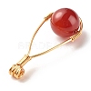 Natural Carnelian Pendants PALLOY-JF01111-01-3