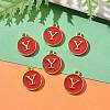 Golden Plated Alloy Enamel Charms LS-ENAM-S118-03Y-5