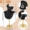 Resin Side Body Model Bust Shaped Jewelry Earrings Display Stands with Metal Base AJEW-WH0695-229A-4