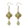 Lantern 304 Stainless Steel Synthetic Imperial Jasper Dangle Earrings EJEW-MZ00609-3