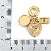 Rack Plating Brass Clear Cubic Zirconia European Dangle Charms KK-P287-18C-G-3