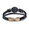 Braided Leather Cord Retro Multi-strand Bracelets BJEW-L616-20C-3