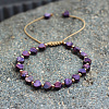 Bohemian Dyed Natural Imperial Jasper Heart Bead Braided Bead Bracelets for Women FS-WG782CA-05-1