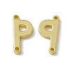 Rack Plating Brass Letter Connector Charms KK-C007-38G-P-2