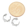 304 Stainless Steel Flower Cuff Earrings for Women EJEW-A118-03P-5