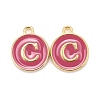 Golden Plated Alloy Enamel Charms X-ENAM-S118-08C-1