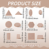 6Pcs MDF Wood Ceramic Clay Craft Mold Set DIY-WH0349-400A-3