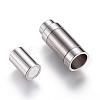 Tarnish Resistant 304 Stainless Steel Magnetic Clasps with Glue-in Ends STAS-D159-15-2