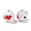 Valentine's Day Theme Printed Wood Beads WOOD-G017-02D-2