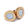 Rack Plating Brass Magnetic Clasps with Loops X-KK-F801-03B-LG-3