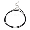 Braided Waxed Cotton Cord Necklace Making MAK-YWC0001-01P-M2-5
