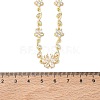 Brass Pave Cubic Zirconia Flower Pendant Necklaces NJEW-C121-04D-01G-5