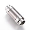 Tarnish Resistant 304 Stainless Steel Magnetic Clasps with Glue-in Ends STAS-D159-15-1