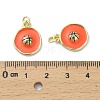 Brass Enamel Pendants KK-D384-01G-01-3