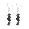 Natural Obsidian Chips Beaded Jewelry Set X-SJEW-JS01232-01-5