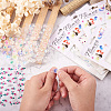 Fashewelry 10 Sheets 10 Patterns 5D Nail Art Stickers Anaglyph Decals MRMJ-FW0001-03-5