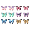 12Pcs 6 Colors Printed Alloy Pendants FIND-FS0001-28-1