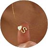 Simple Style Adjustable 316L Surgical Stainless Steel Heart and Initial Pendant Necklaces for Women WG95AEF-19-1