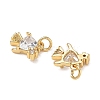 Ocean Brass Pave Clear Cubic Zirconia Pendants CU-CBAF3CF-02N-01-2