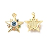 Brass Micro Pave Colorful Cubic Zirconia Pendants ZIRC-E006-05G-03-1