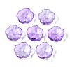 Transparent Spray Painted Glass Beads GLAA-Q089-003-G005-2