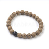 Natural Dyed Sandalwood Beads Stretch Bracelets BJEW-JB03842-2