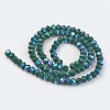 Electroplate Opaque Solid Color Glass Beads Strands EGLA-A034-P8mm-L06-2