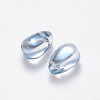 Transparent Spray Painted Glass Charms X-GLAA-R211-03-D04-2
