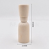Unfinished Wooden Peg Dolls DOLL-PW0002-019-3