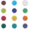 12 Colors Glass Seed Beads SEED-PH0007-03-1