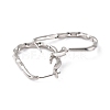 Twist Teardrop Huggie Hoop Earrings EJEW-C002-23P-RS-2