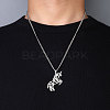 Non-Tarnish 201 Stainless Steel Pendant Necklaces for Man NJEW-Q336-02D-P-3