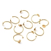 10Pcs 304 Stainless Steel Open Cuff Rings Findings DIY-WH0410-55G-1
