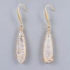 Natural Quartz Crystal Dangle Earrings EJEW-JE03280-1