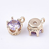 Transparent Glass Charms GLAA-T007-17C-3