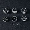 6Pcs 201 Stainless Steel Finger Rings for Men FS-WG288A9-01-2