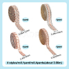 4 Rolls 4 Styes Glass Self Adhesive Hotfix Rhinestone Ribbon Trimming DIY-DR0001-95B-2