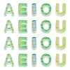 50Pcs 5 Styles UV Plating Rainbow Iridescent Acrylic Beads OACR-TA0004-67D-2