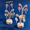 FIBLOOM 4 Pairs 4 Colors Handmade Polymer Clay Lollipop Dangle Earrings EJEW-FI0001-01-7