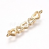 Brass Micro Pave Cubic Zirconia Links ZIRC-F099-06G-2