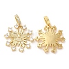 Brass Micro Pave Cubic Zirconia Pendants KK-M246-14G-1