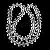 Frosted & Baking Paint Transparent Glass Beads Strands GL-CBA2ED2-03B-2